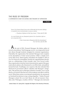 S. Shankar — The Ruse of Freedom: A Comparative Essay on Ahimsa and Freedom of Expression