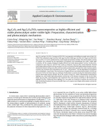 Caixia Feng & Mingming Sun & Yan Wang & Xianshun Huang & Anchao Zhang & Yuhua Pang & Yanmei Zhou & Linshan Peng & Yanting Ding & Ling Zhang & Deliang Li — Ag2C2O4 and Ag2C2O4/TiO2 nanocomposites as highly efficient and stable photocatalyst under visible light: Preparation, characterization and photocatalytic mechanism