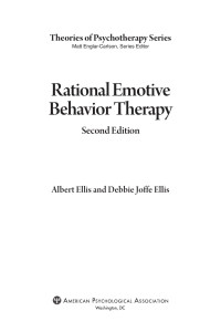 Ellis, Albert;Joffe-Ellis, Debbie; — Rational Emotive Behavior Therapy