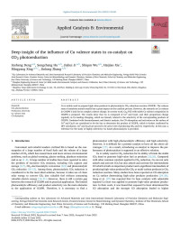 Zesheng Deng — Deep insight of the influence of Cu valence states in co-catalyst on CO2 photoreduction