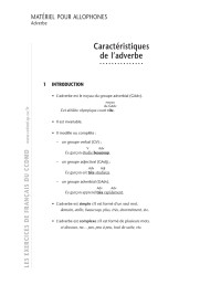 unknow — Caractéristiques de l'adverbe