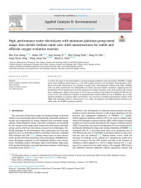 Hui-Yun Jeong — High–performance water electrolyzer with minimum platinum group metal usage: Iron nitride–iridium oxide core–shell nanostructures for stable and efficient oxygen evolution reaction