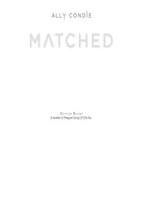 Ally Condie — Matched