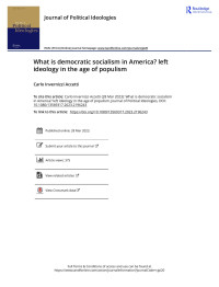 Carlo Invernizzi Accetti — What is democratic socialism in America? left ideology in the age of populism