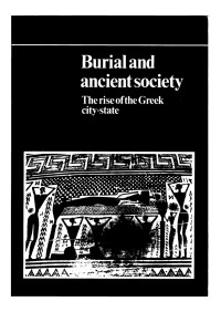 Ian Morris — Burial and Ancient Society: The Rise of the Greek City-state