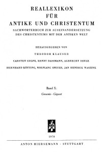 Reallexikon für Antike und Christentum — RealLexAC. Bd. 10.