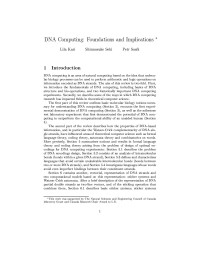 Lila Kari, Shinnosuke Seki, Petr Sosík — DNA Computing: Foundations and Implications