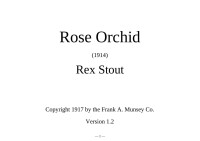 Rex Stout — Rose Orchid