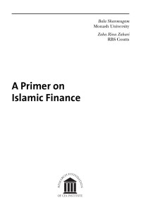 Bala Shanmugam, Zaha Rina Zahari — A Primer on Islamic Finance