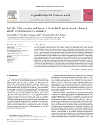 Jungang Hou — PANI/Bi12TiO20 complex architectures: Controllable synthesis and enhanced visible-light photocatalytic activities