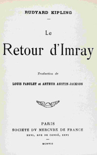 Rudyard Kipling — Le retour d'Imray