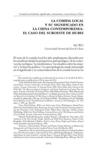 Desconocido — 06. LA COMIDA LOCAL Y SU SIGNIFICADO EN LA CHINA CONTEMPORANEA. EL CASO DEL SUROESTE DE HUBEI AUTOR XU WU