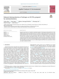 Yufen Chen — Enhanced photoproduction of hydrogen on Pd/TiO2 prepared by mechanochemistry