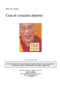 Dalai Lama — Con el corazon abierto (Autoayuda Y Superacion)