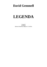 taliasan — Legenda - David Gemmell