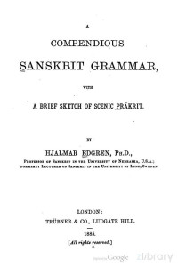 August Hjalmar Edgren — A Compendious Sanskrit Grammar