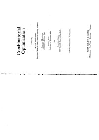 Claudio Sandi, Paolo Toth, Nicos Christofides — Combinatorial Optimization