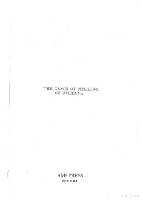 Avicenna — A Treatise on the Canon of Medicine of Avicenna (al-Qanun fi al-Tibb)
