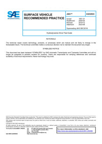 SAE  — Hydrodynamic Drive Test Code(STABILIZED Aug 2023)