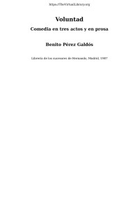 Benito Pérez Galdós — Voluntad