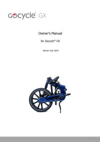 Gocycle-GX — Gocycle GX eBike User Manual English