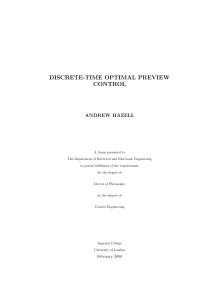 ANDREW HAZELL — DISCRETE-TIME OPTIMAL PREVIEW CONTROL