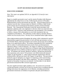 U.S. Department of State — EGYPT 2013 HUMAN RIGHTS REPORT