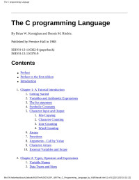 Unknown — The C programming Language