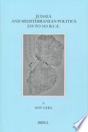 Dov Gera — Judaea and the mediterranean politics, 219 to 161 B.C.E