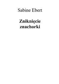 Sabine Ebert — (Znachorka 02) - Zniknięcie znachorki