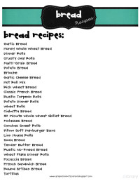 Unknown — Bread Recipe Packet