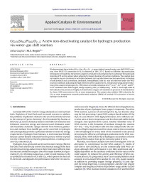 Asha Gupta — Ce0.78Sn0.2Pt0.02O2âˆ’Î´: A new non-deactivating catalyst for hydrogen production via waterâ€“gas shift reaction