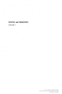  John. P. Kimball — Syntax and Semantics