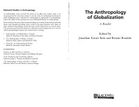 Anthropology Of Globalization [Essay] — Anthropology Of Globalization [Essay]