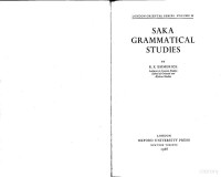 Emmerick — Saka Grammatical Studies