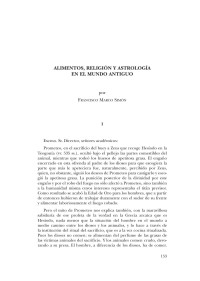 Francisco Marco Simón — Alimentos, religión y astrología en el mundo antiguo