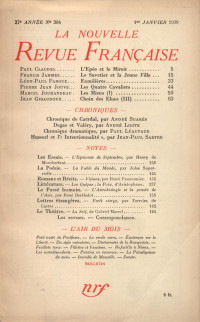 Collectifs — La Nouvelle Revue Française N' 304 (Janvier 1939)