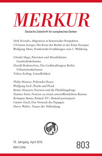 Christian Demand; — MERKUR Deutsche Zeitschrift fr europisches Denken - 2016-04