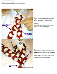 Unknown — Anleitung zum Binden einer Krawatte