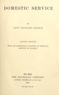 Lucy Maynard Salmon — Domestic service