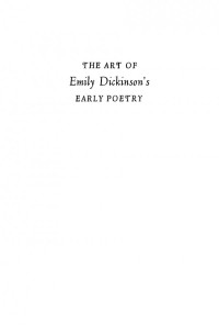 David T. Porter — The Art of Emily Dickinson's Early Poetry