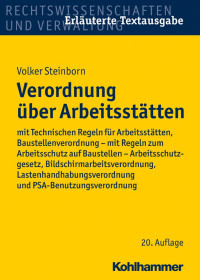 Dr. Ing. Volker Steinborn — Verordnung über Arbeitsstätten