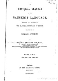 Monier Williams — A Practical Grammar of the Sanskrit Language