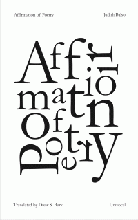 Balso, Judith — Affirmation of Poetry