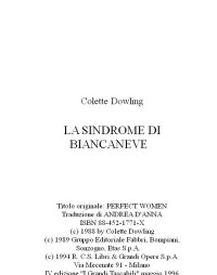 Colette Dowling — Dowling Colette - La sindrome di Biancaneve