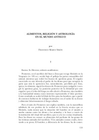 Francisco Marco Simón — Alimentos, religión y astrología en el mundo antiguo