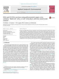 T.R. Reina & S. Ivanova & O.H. Laguna & M.A. Centeno & J.A. Odriozola — WGS and CO-PrOx reactions using gold promoted copper-ceria catalysts: “Bulk CuOCeO2 vs. CuOCeO2/Al2O3 with low mixed oxide content”