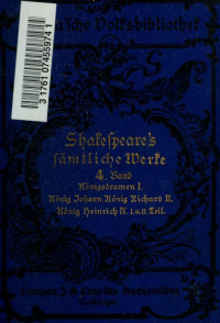 Shakespeare, William, 1564-1616 & Schlegel, August Wilhelm von, 1767-1845 & Tieck, Ludwig, 1773-1853 — Sämtliche dramatische Werke. Uebersetzt von Schlegel und Tieck