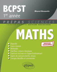 Mayeul Bacquelin — Mathématiques BCPST 1re année - Programme 2021