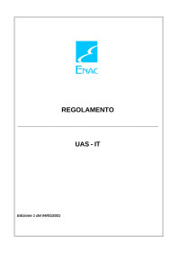 ENAC — Oggetto: Regolamento ENAC UAS-IT